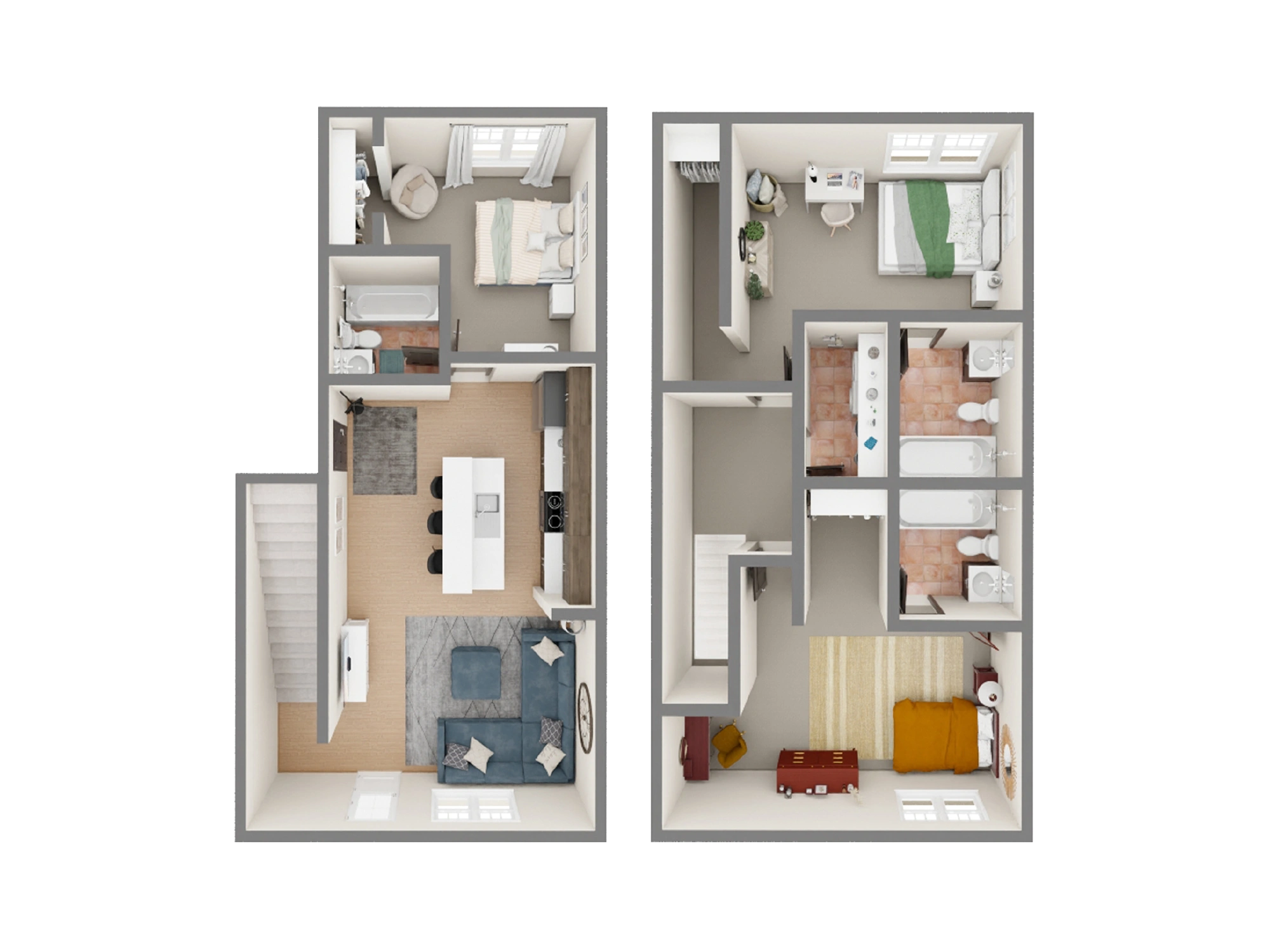 E1 - 3 Bed / 3 Bath - 1,580 sq. ft - Starting at $705